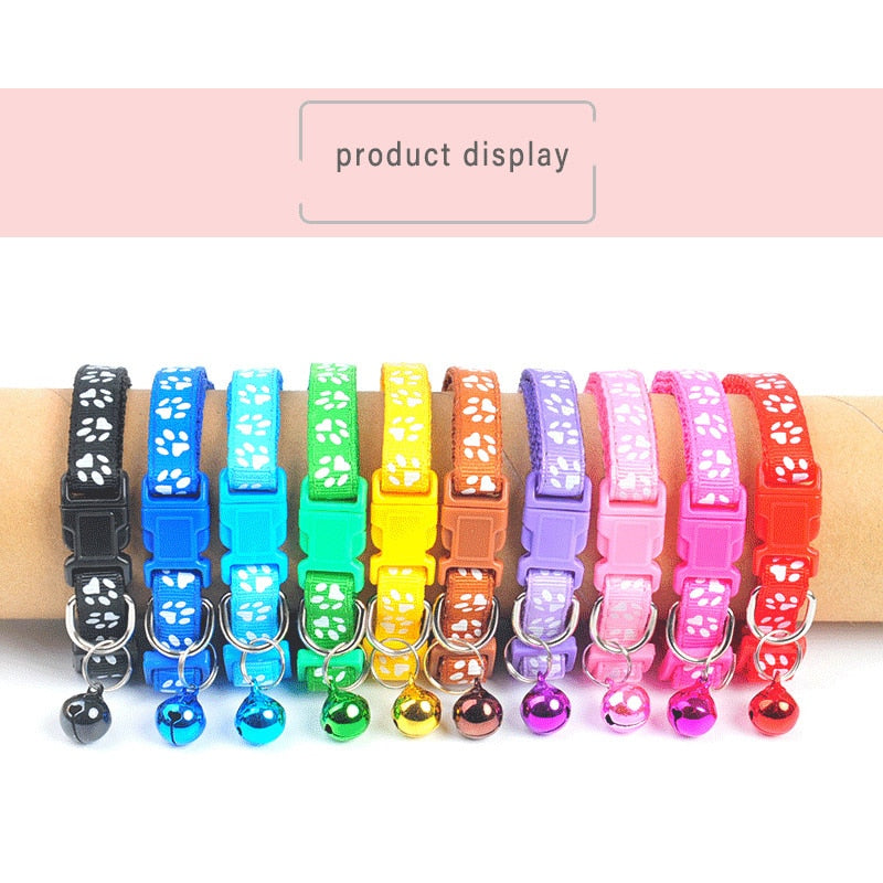 Colorful Cute Adjustable Bell Collar Buckle