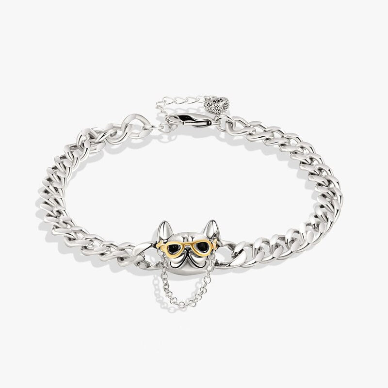 Unisex Jewellery Dog Head Bracelet 925 Silver Jewellery