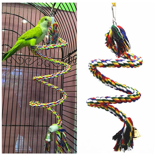 Parrot Braided Hanging Wicker Rope