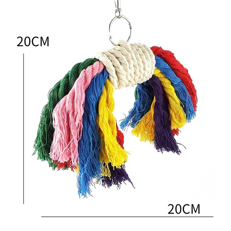 Parrot Braided Hanging Wicker Rope